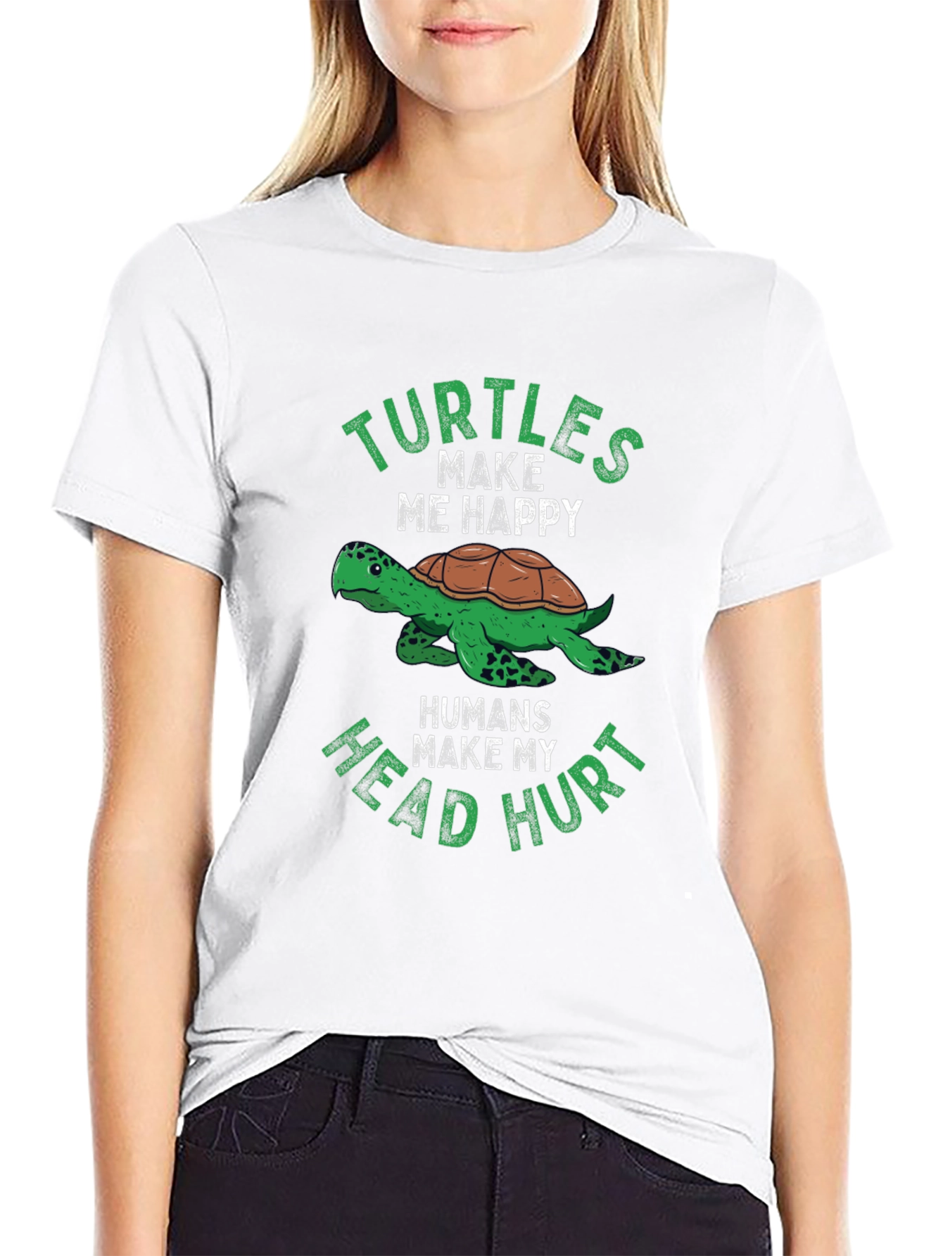 Funny Turtle T-Shirt - Turtles Make Me Happy Tee
