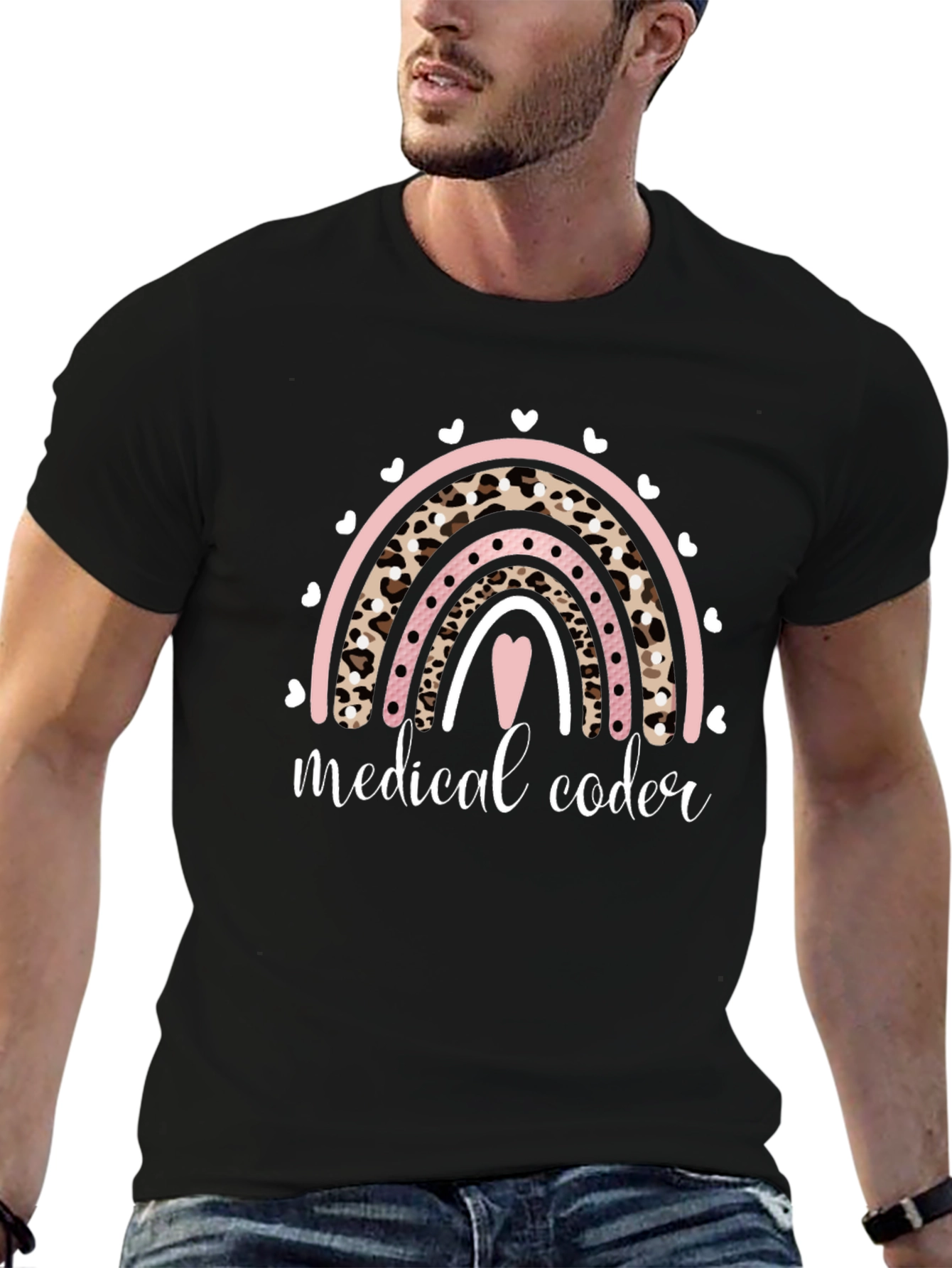 Medical Coder Rainbow Graphic T-Shirt