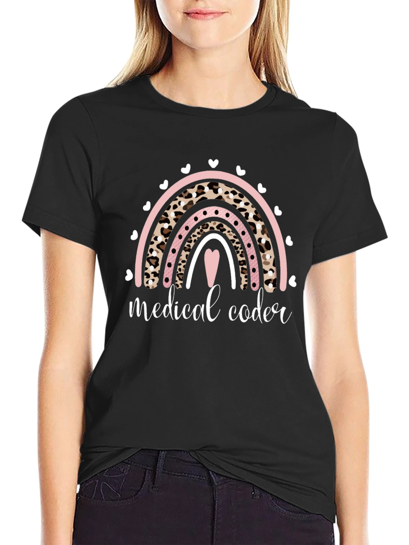Medical Coder Rainbow Graphic T-Shirt