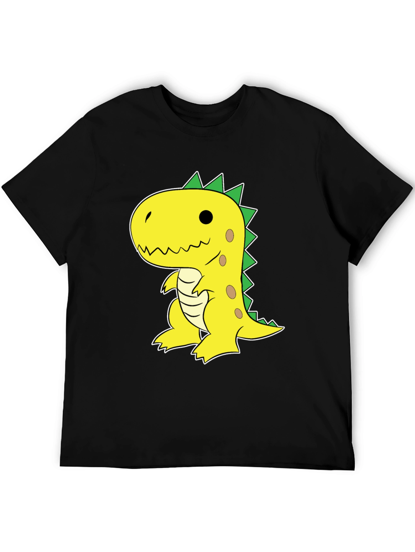 Dino Graphic Tee - Fun & Casual Black T-Shirt