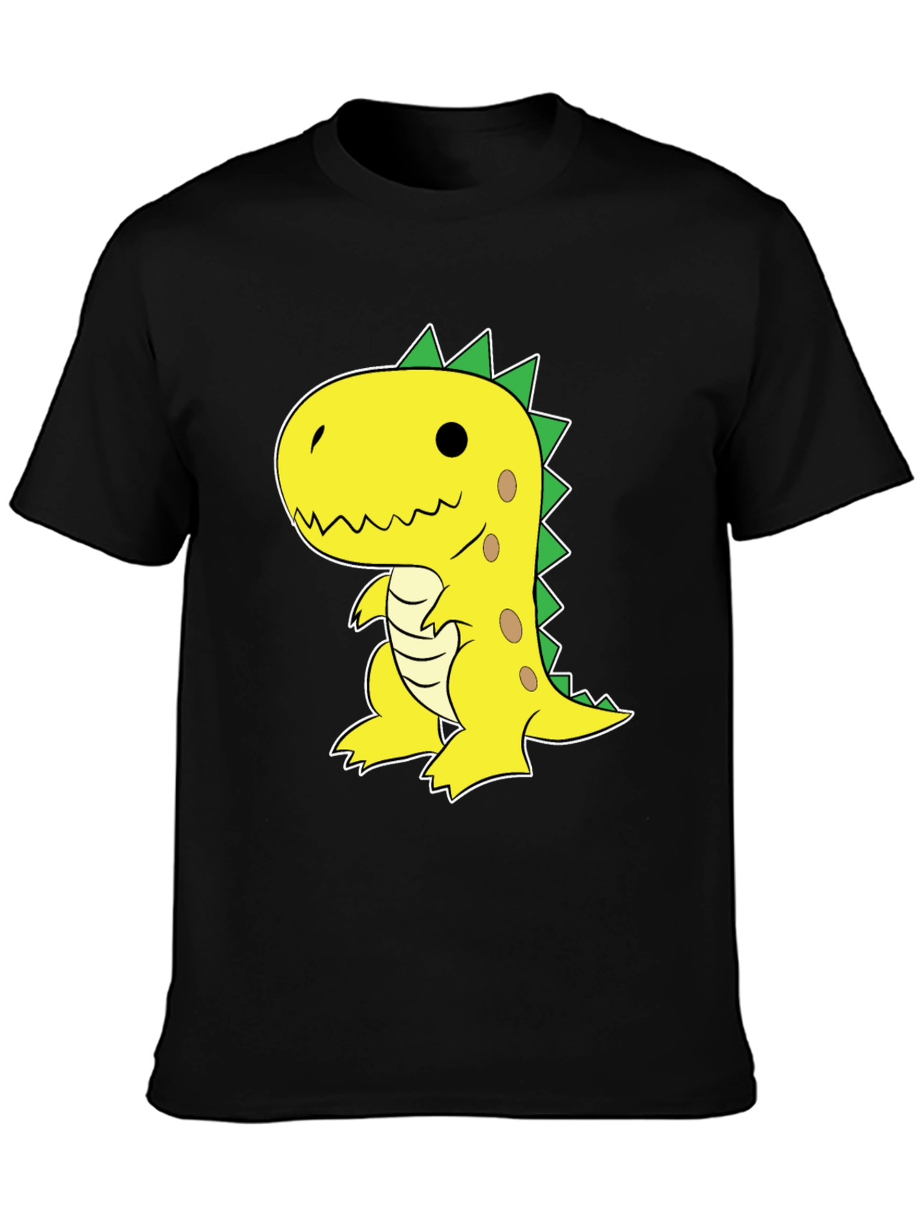 Dino Graphic Tee - Fun & Casual Black T-Shirt