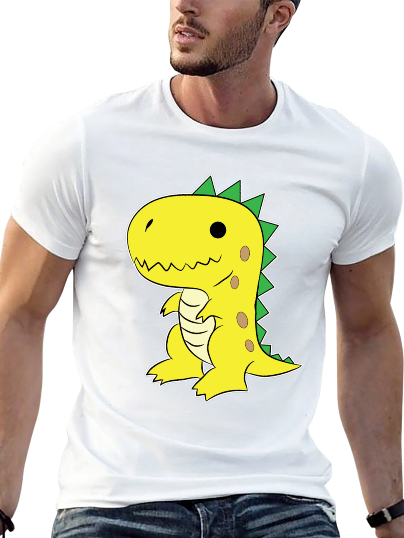 Dino Graphic Tee - Fun & Casual Black T-Shirt