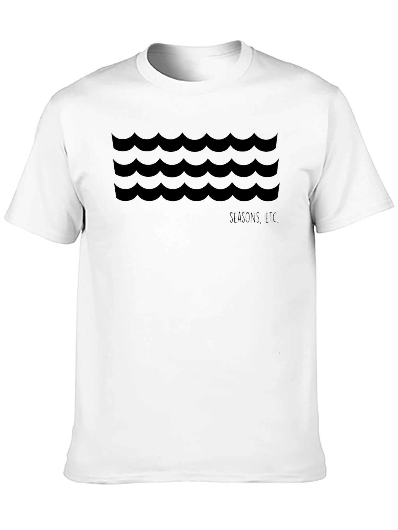 Mens Black Wave Graphic Tee