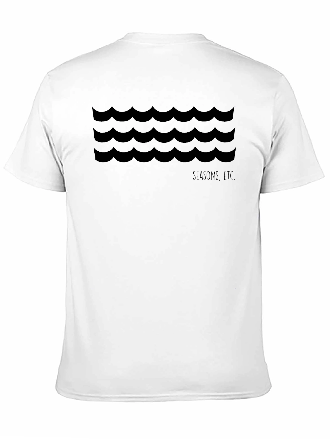 Mens Black Wave Graphic Tee