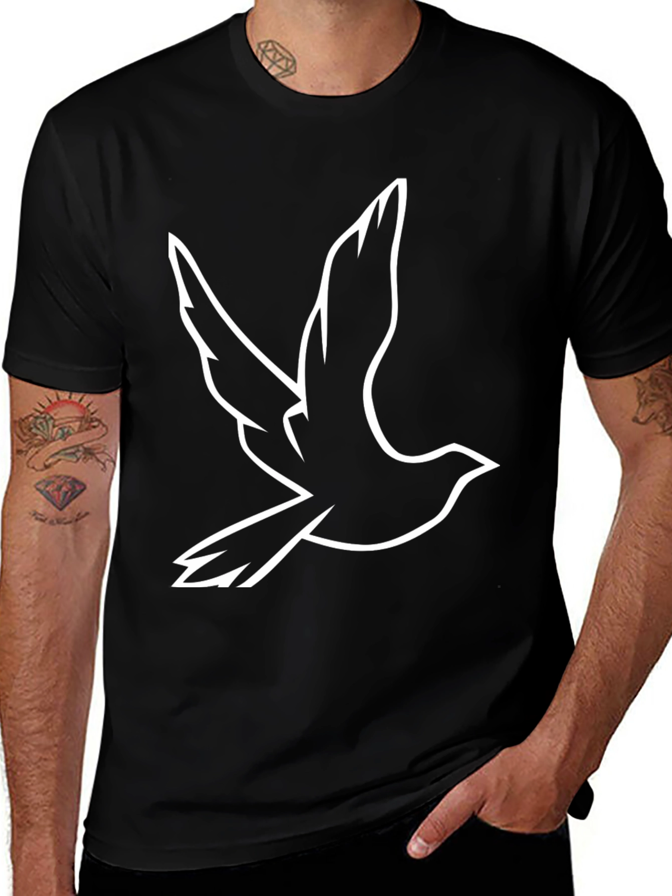 Dove Graphic Black T-Shirt