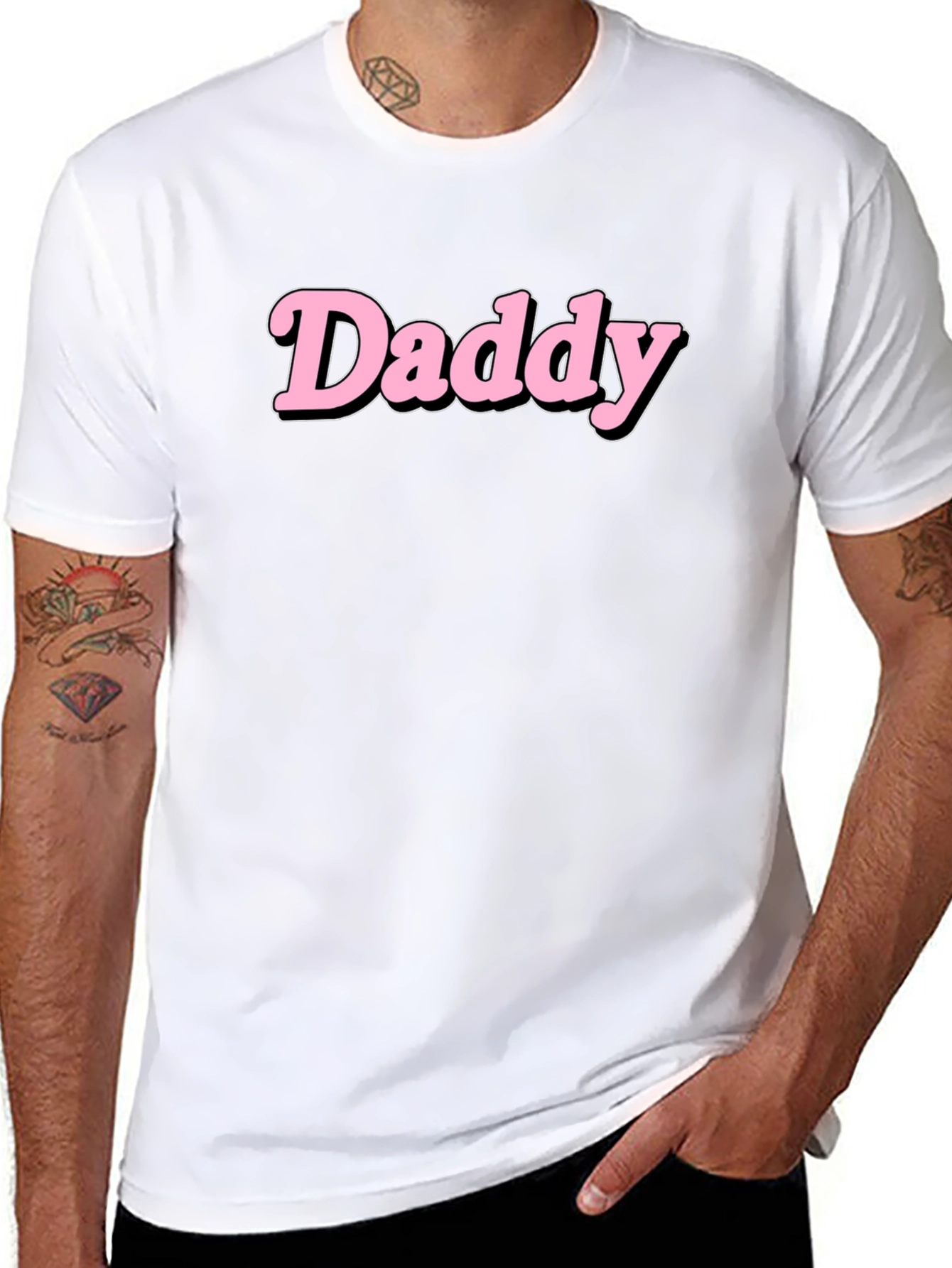 Daddy Graphic Print Black T-Shirt