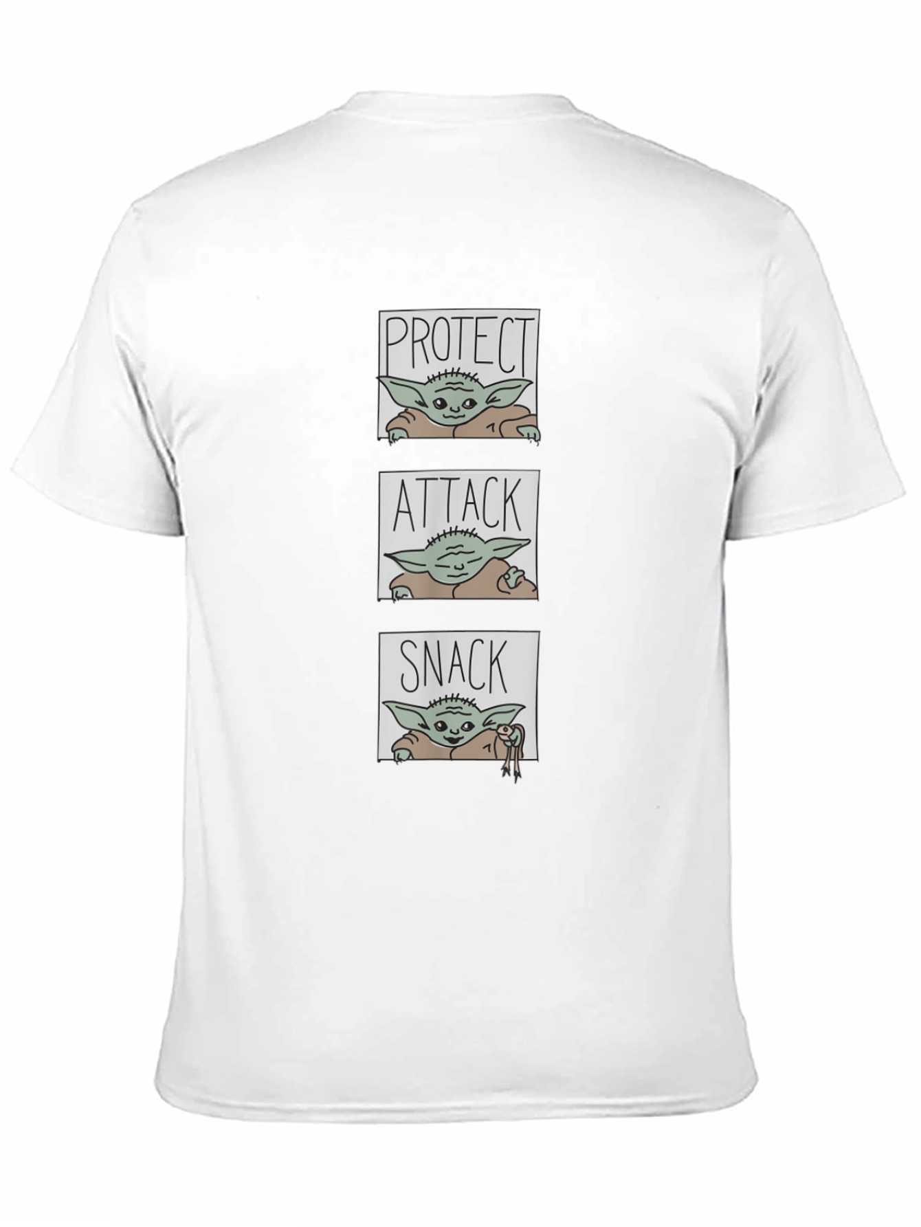 Protect Attack Snack T-Shirt - Baby Yoda