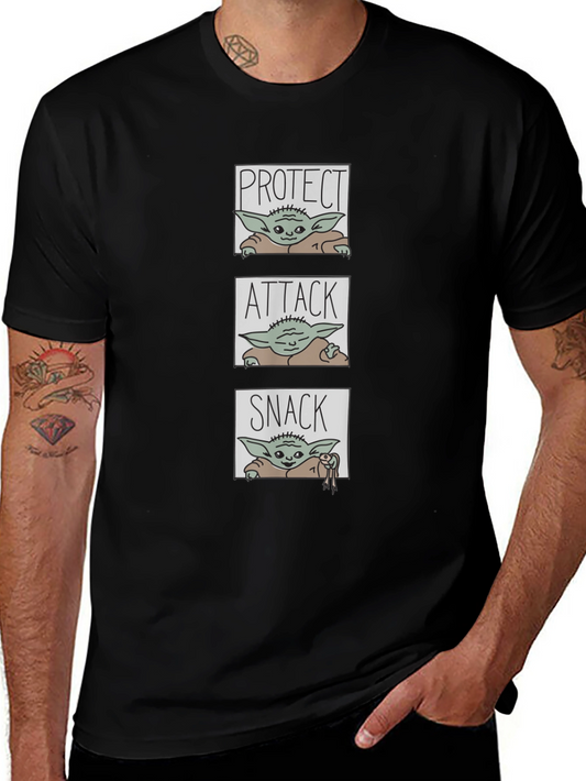 Protect Attack Snack T-Shirt - Baby Yoda