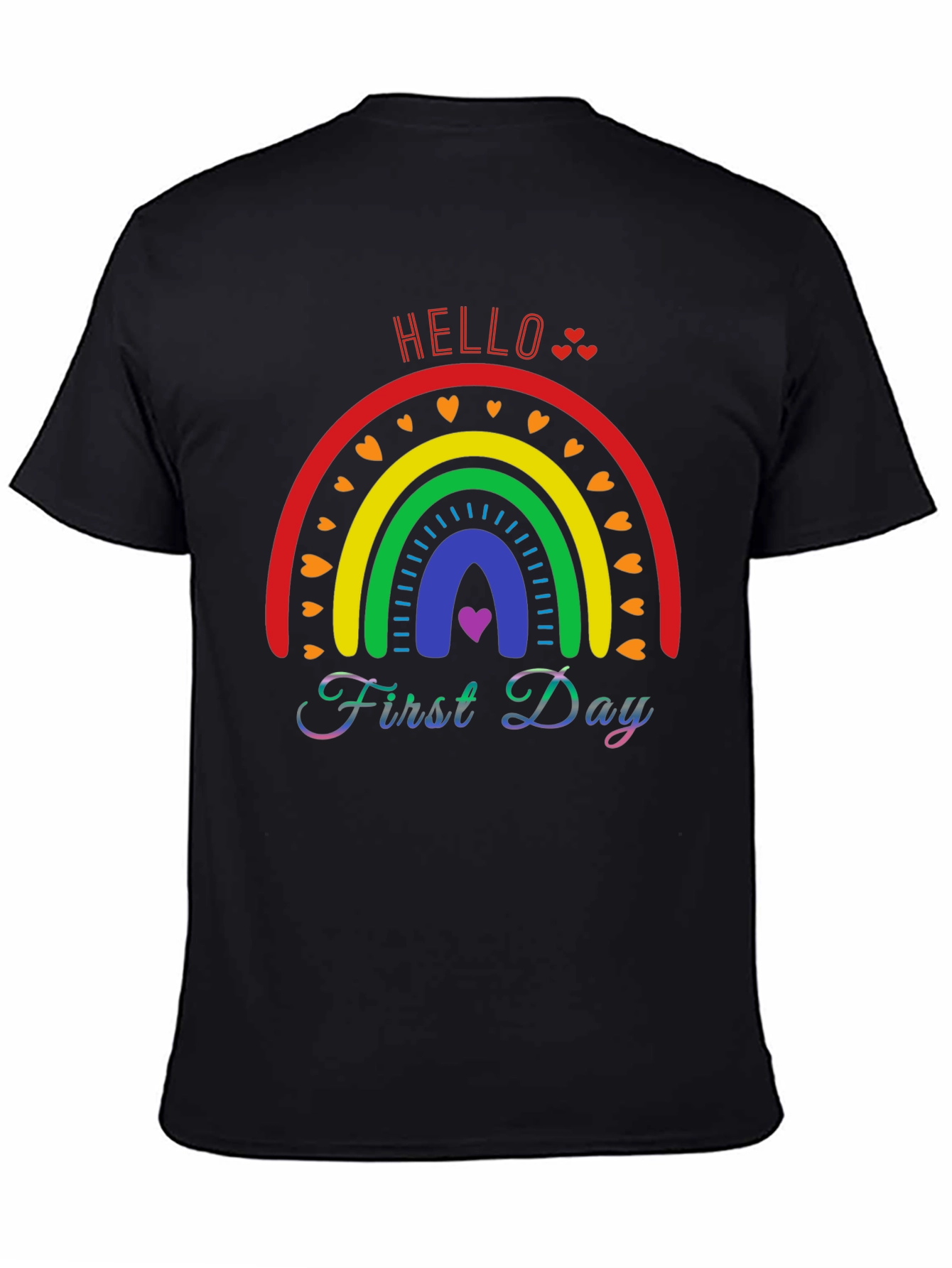 Hello First Day Rainbow T-Shirt