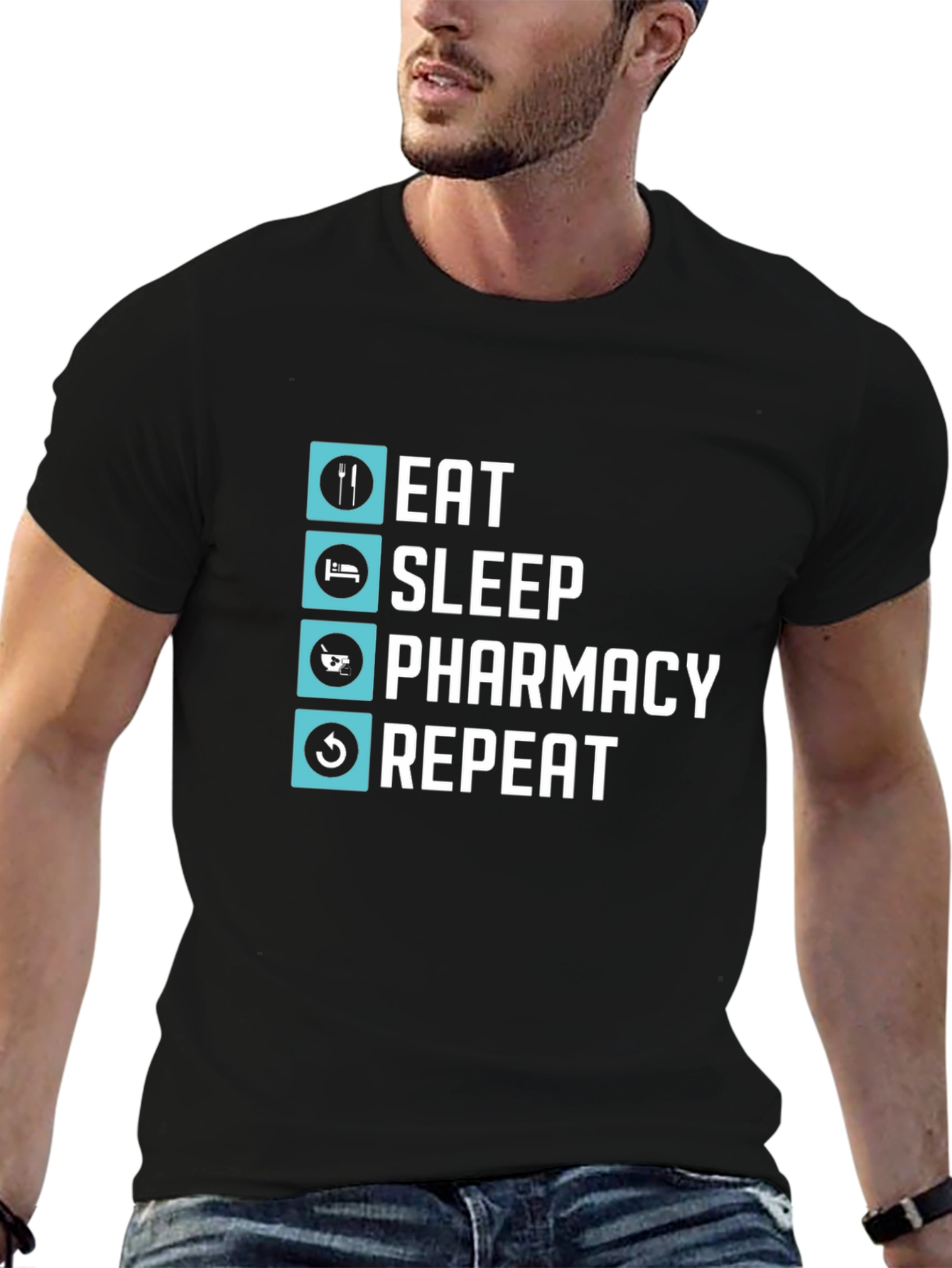 Eat Sleep Pharmacy Repeat T-Shirt - Pharmacist Life Tee
