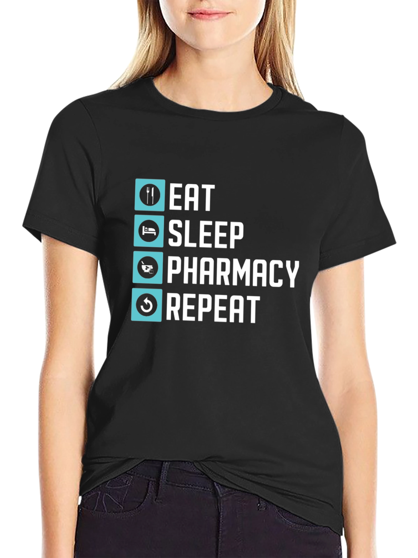 Eat Sleep Pharmacy Repeat T-Shirt - Pharmacist Life Tee