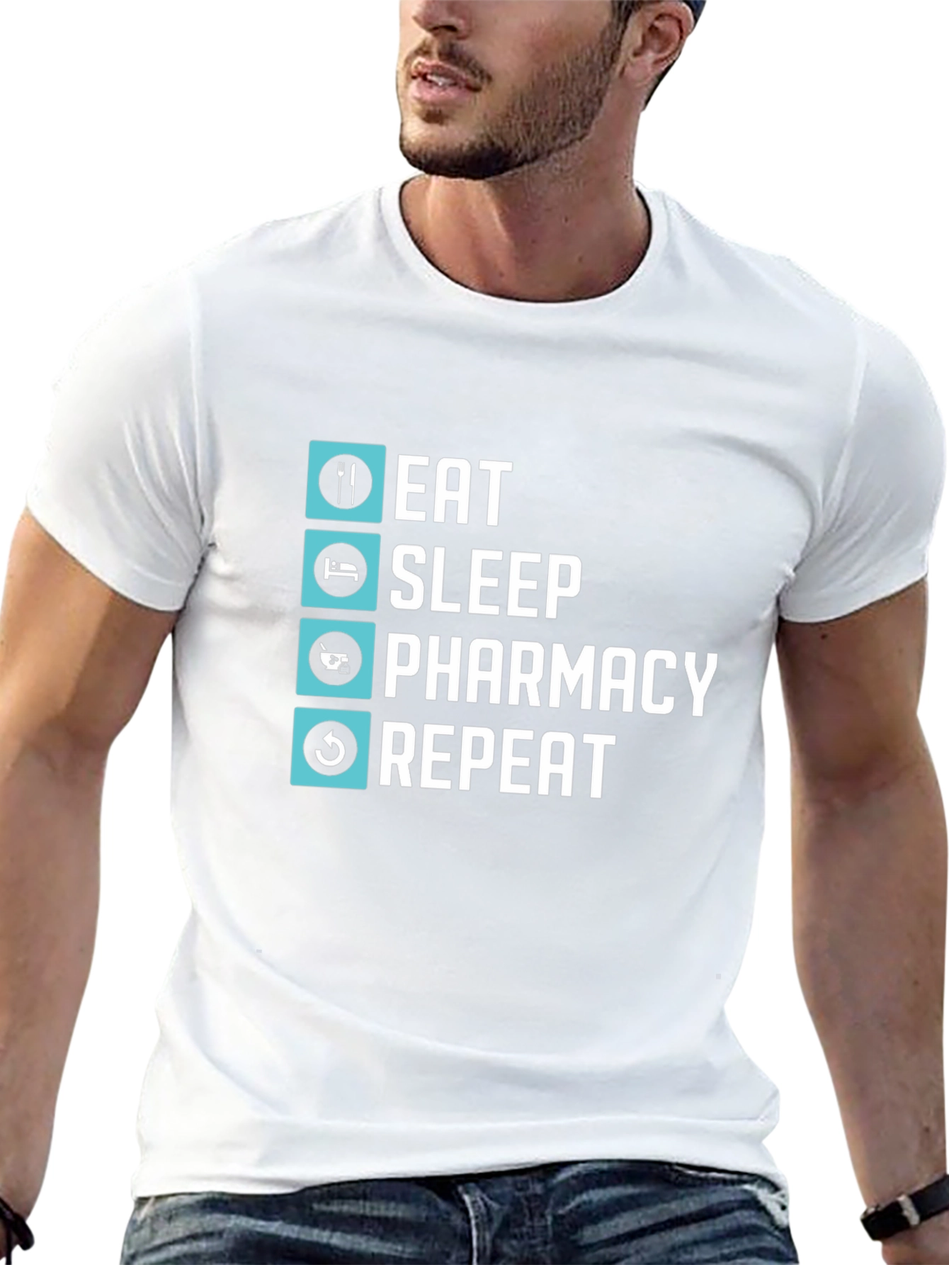 Eat Sleep Pharmacy Repeat T-Shirt - Pharmacist Life Tee