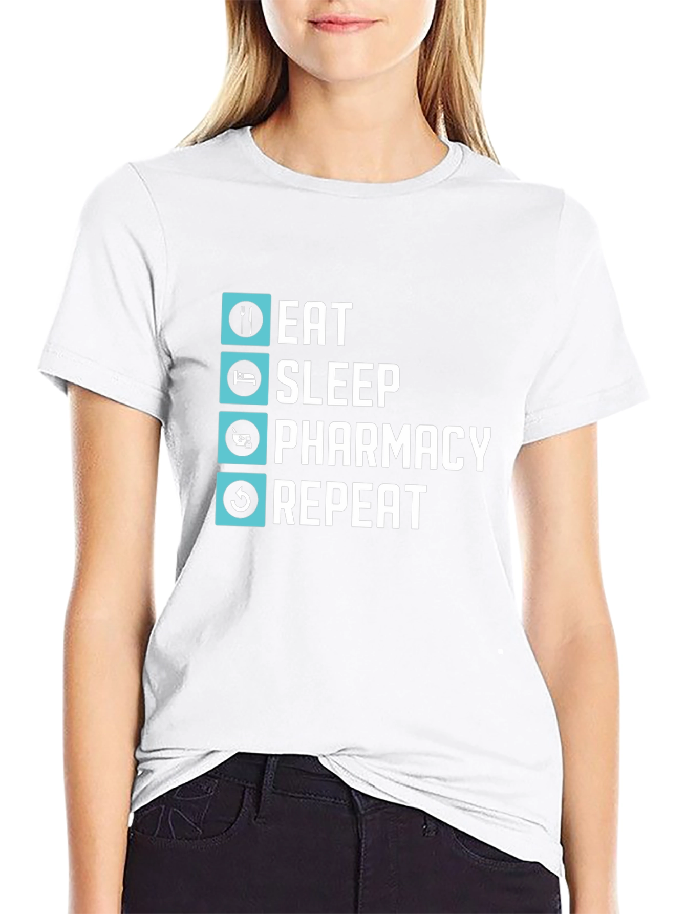 Eat Sleep Pharmacy Repeat T-Shirt - Pharmacist Life Tee