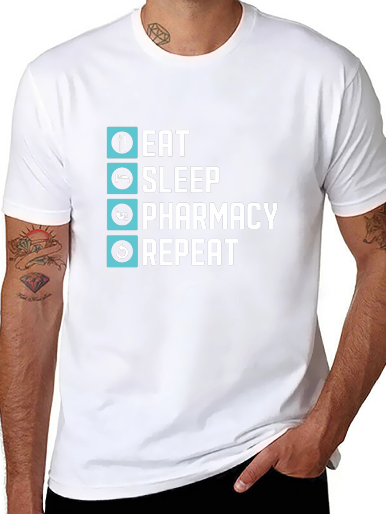 Eat Sleep Pharmacy Repeat T-Shirt - Pharmacist Life Tee