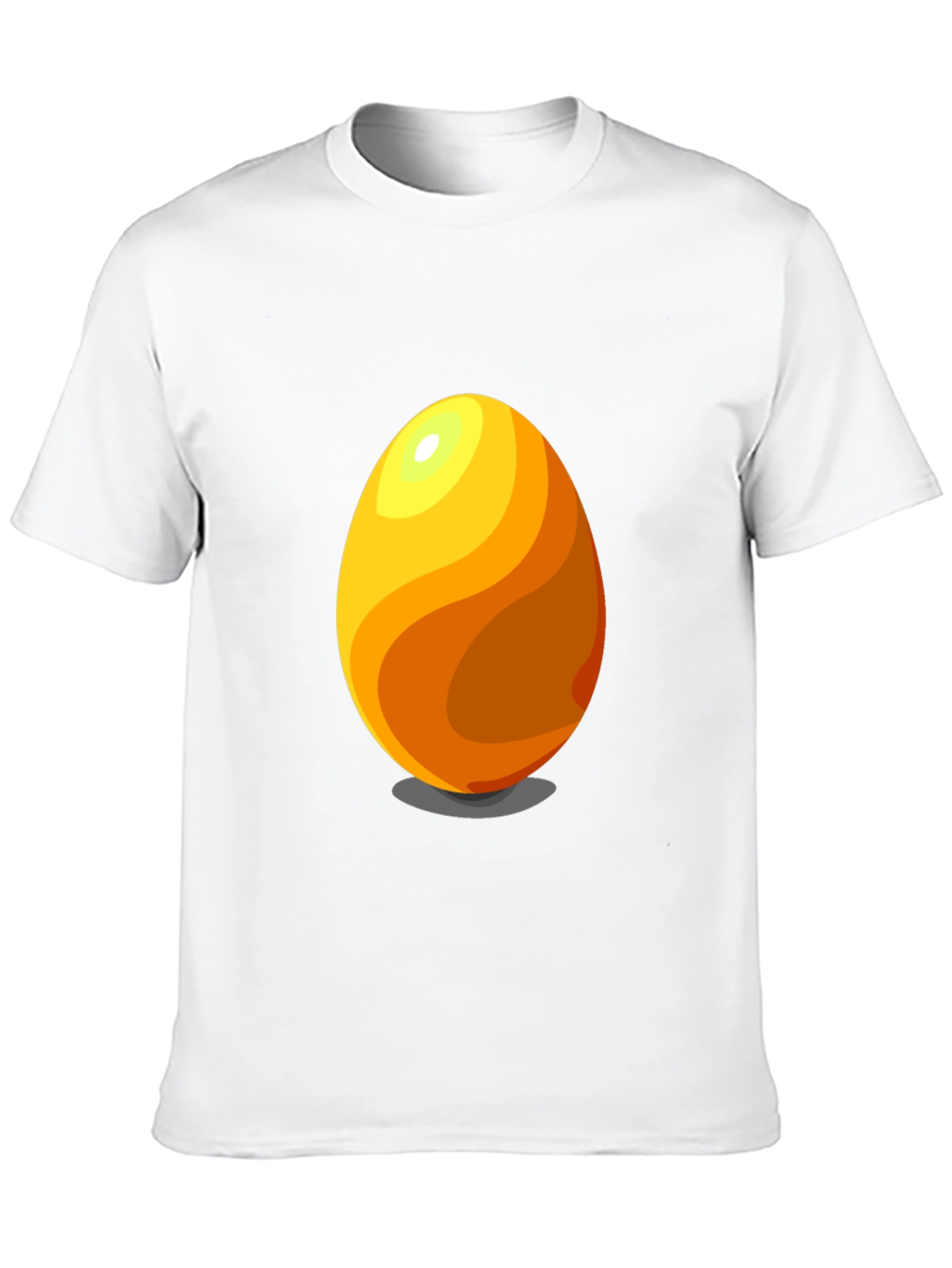 Egg Graphic Tee - Casual Black Cotton T-Shirt