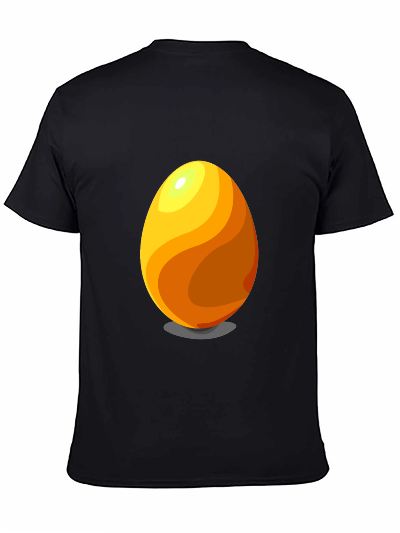 Egg Graphic Tee - Casual Black Cotton T-Shirt