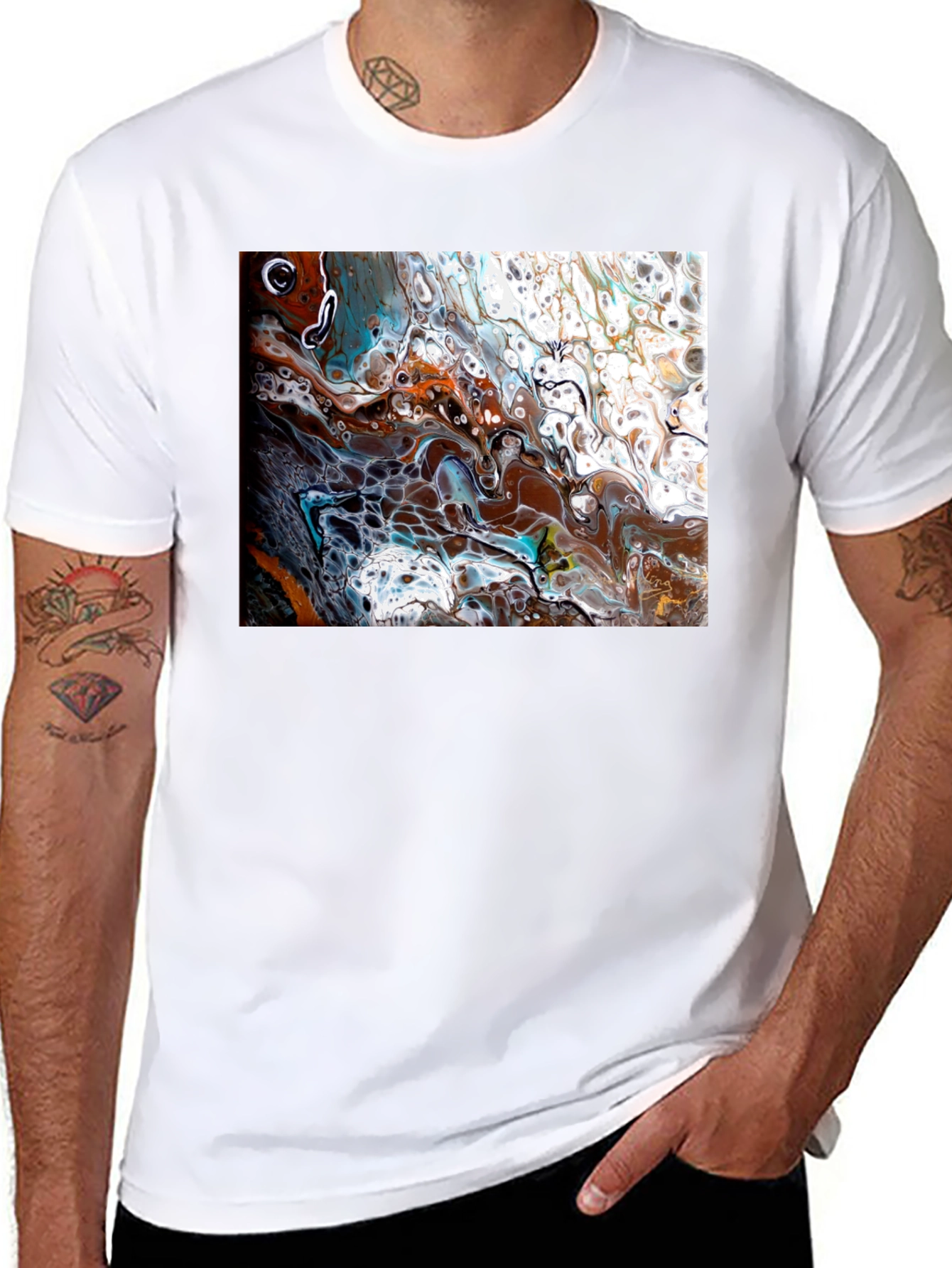 Abstract Fluid Art Graphic Tee