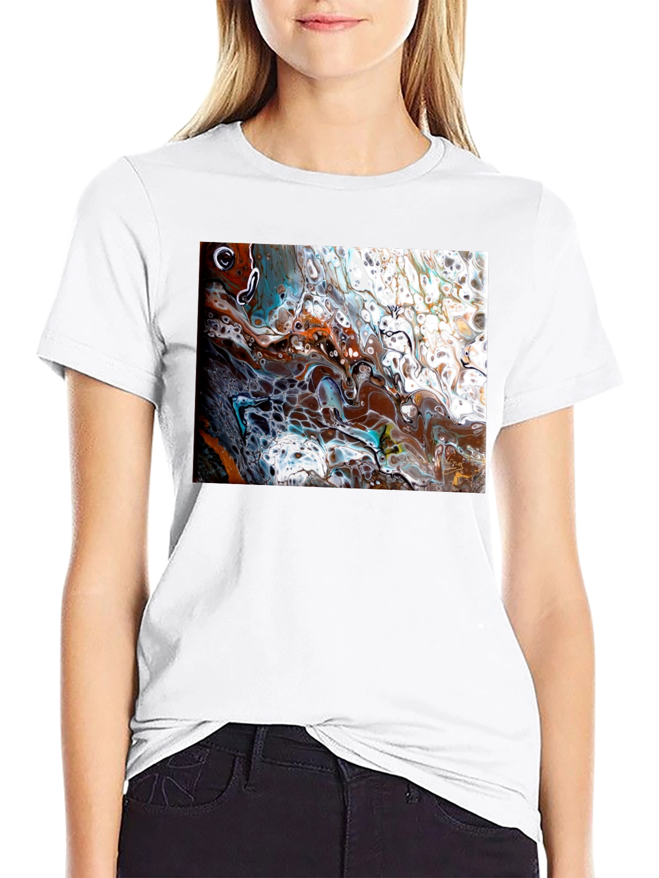 Abstract Fluid Art Graphic Tee