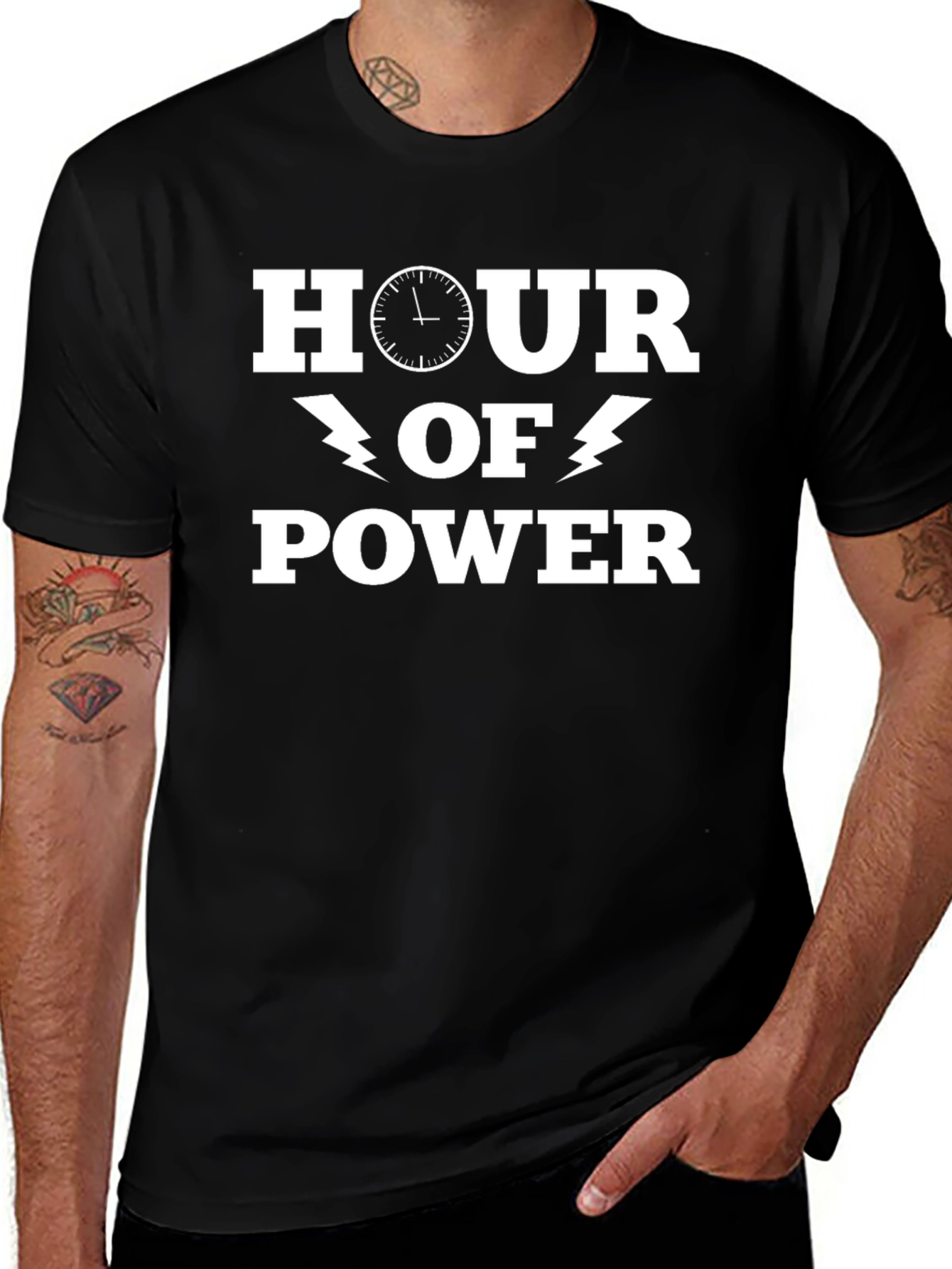 Hour Of Power Graphic Tee - Bold Statement T-Shirt