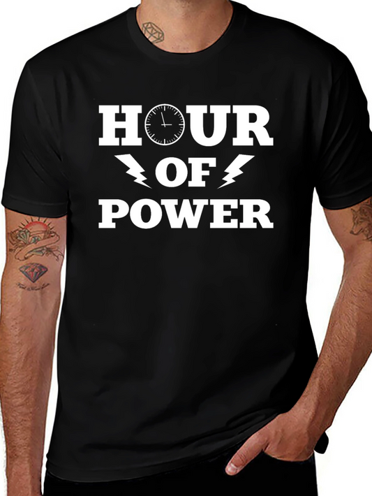 Hour Of Power Graphic Tee - Bold Statement T-Shirt