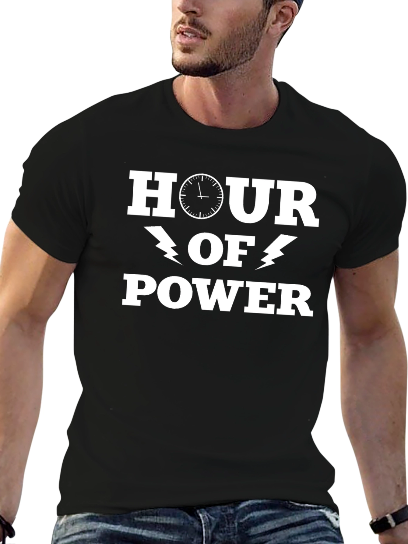 Hour Of Power Graphic Tee - Bold Statement T-Shirt