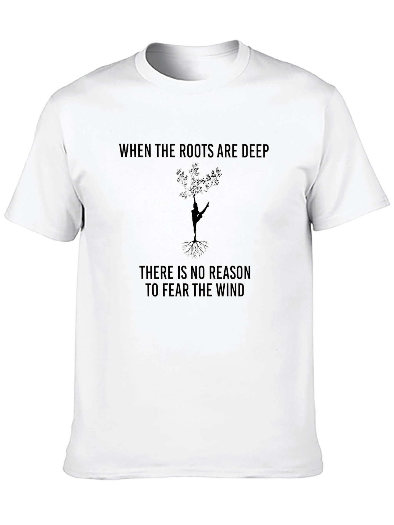 Deep Roots Graphic Tee - Inspirational Black T-Shirt