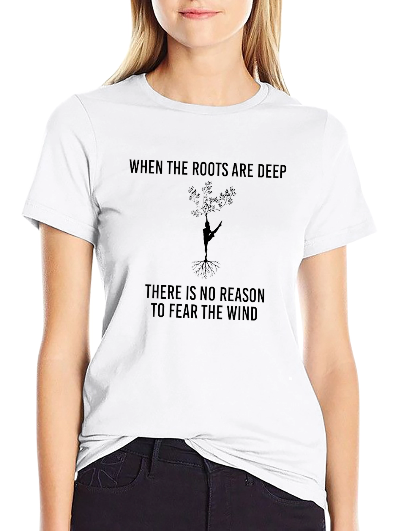 Deep Roots Graphic Tee - Inspirational Black T-Shirt