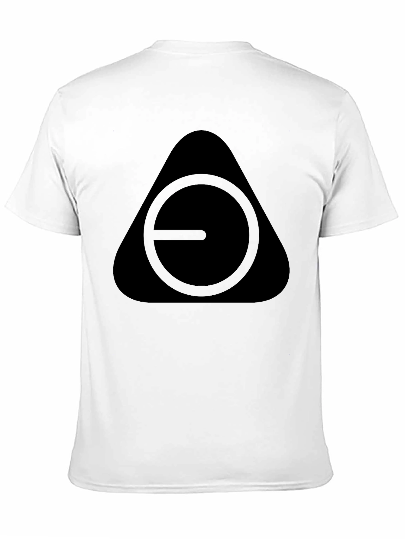 Mens Black Graphic Tee - Triangle Circle Design