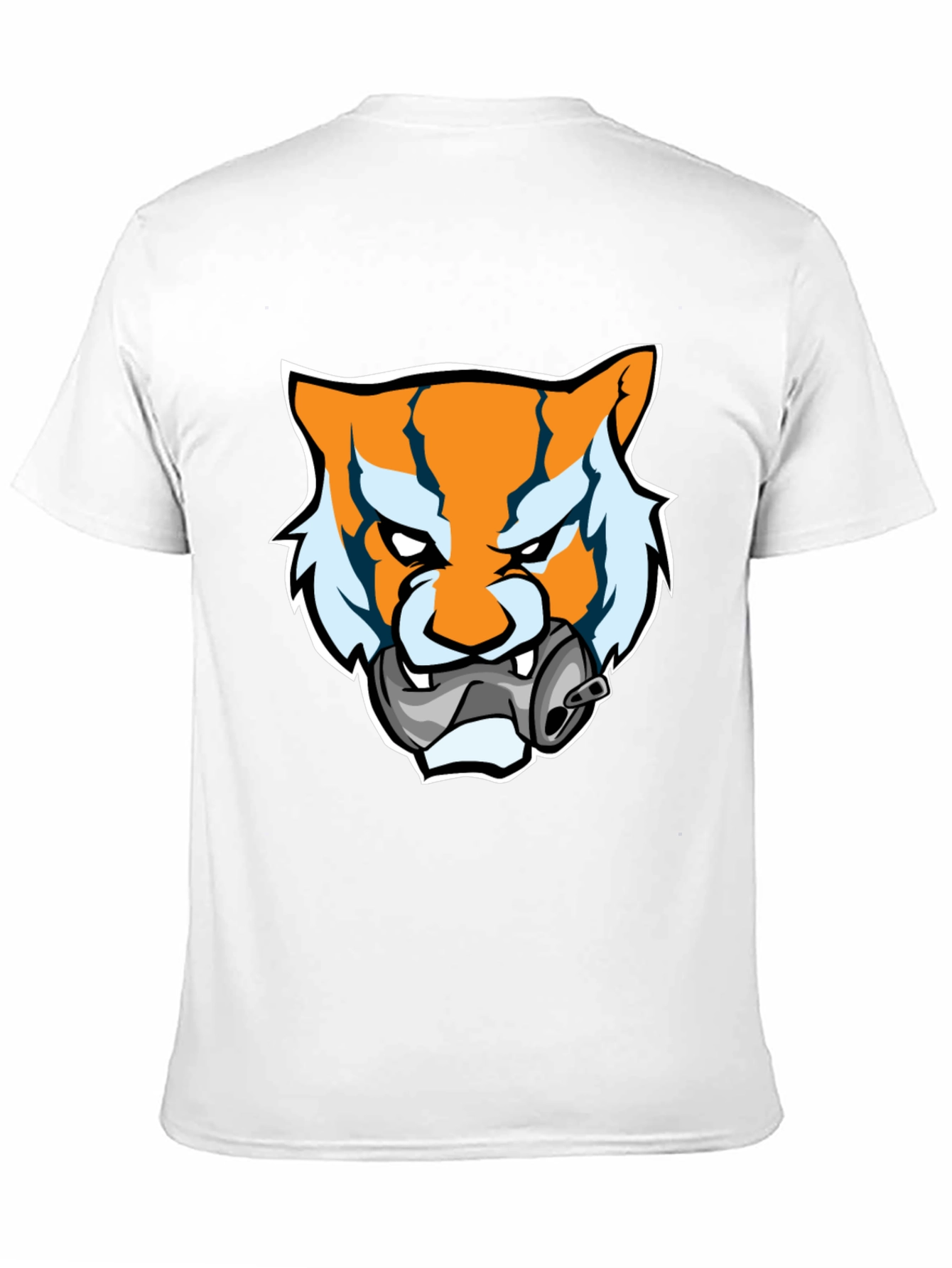Tiger Mascot Graphic T-Shirt - Bold Black Tee