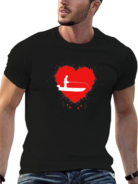 Fishing Heartbeat T-Shirt - Anglers Love