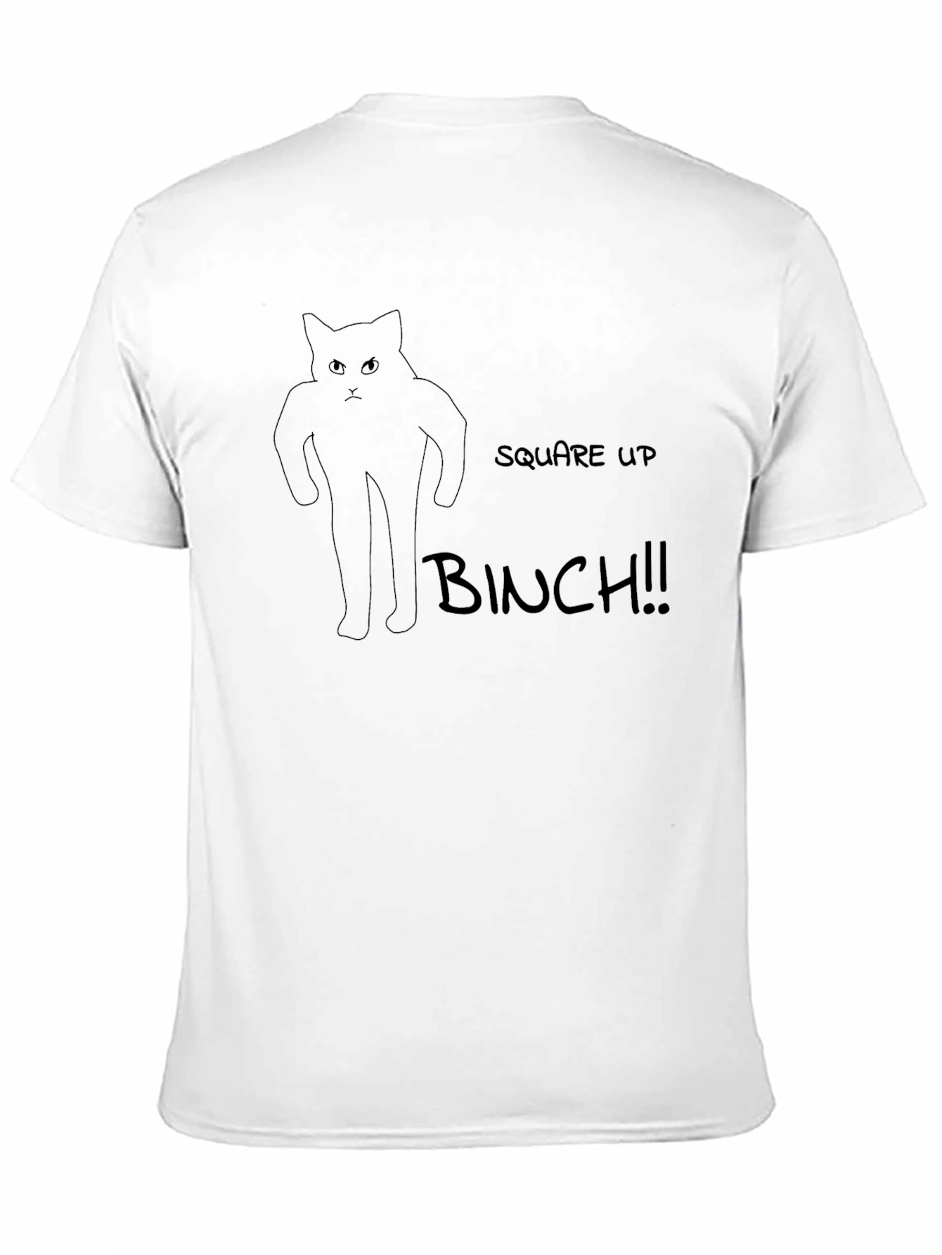 Square Up Binch! Black Graphic Tee