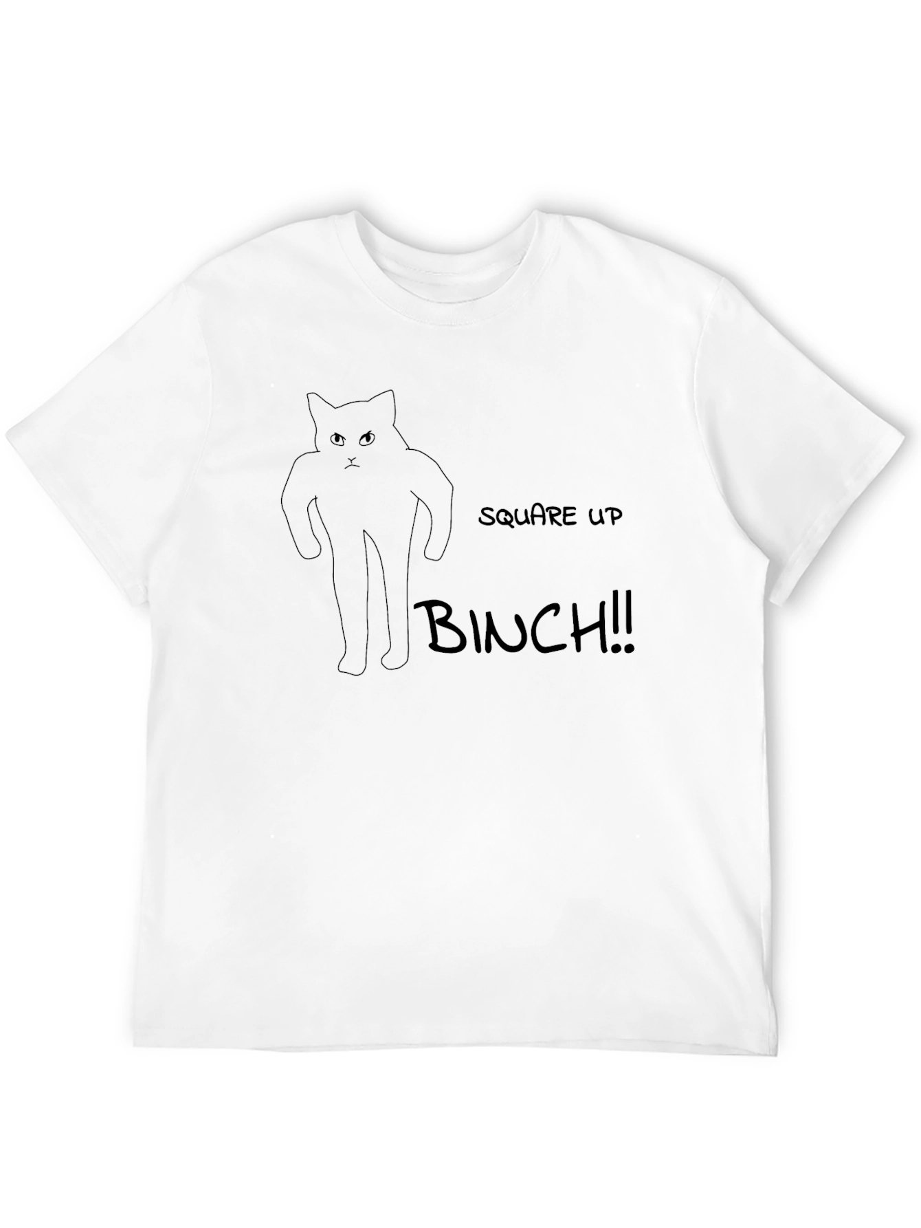 Square Up Binch! Black Graphic Tee