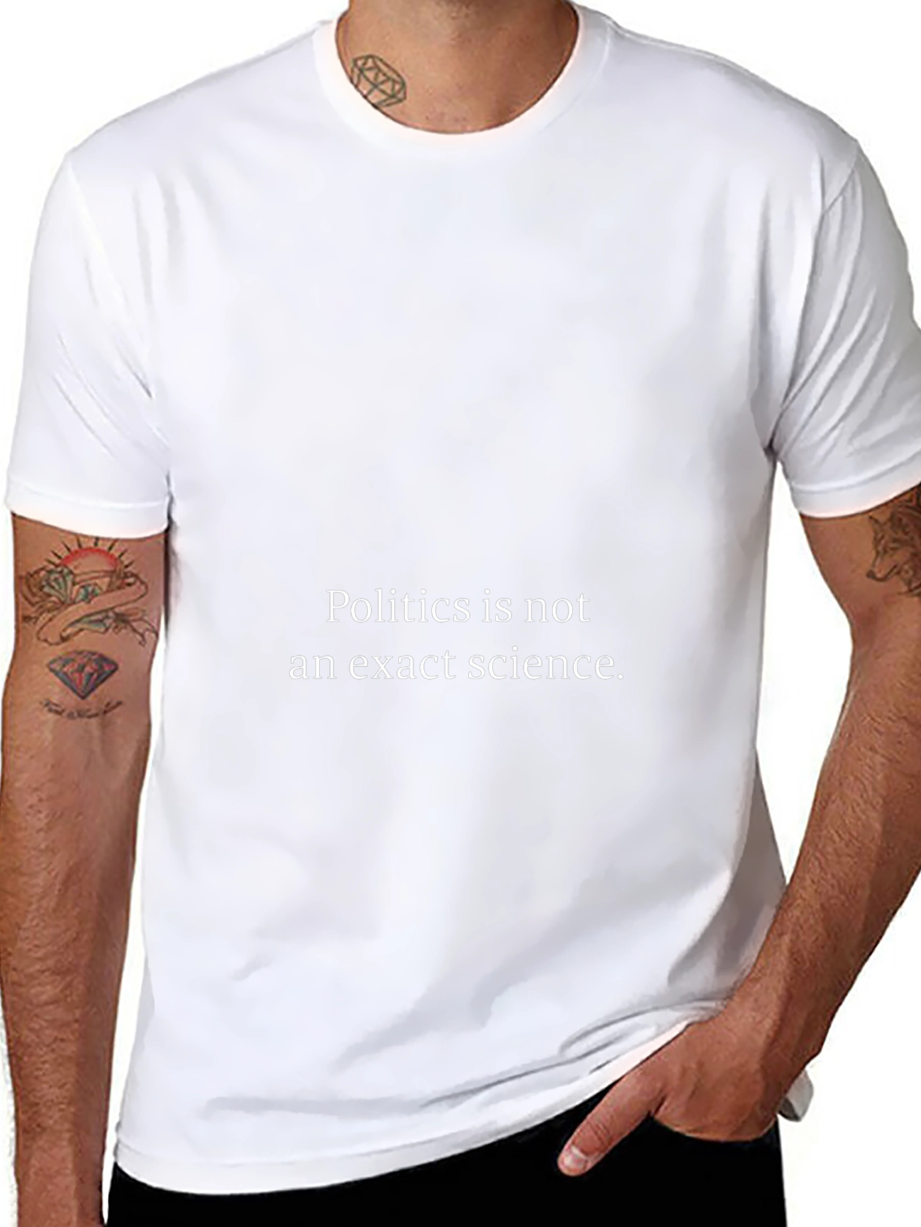 Politics Isnt Science Black Graphic Tee