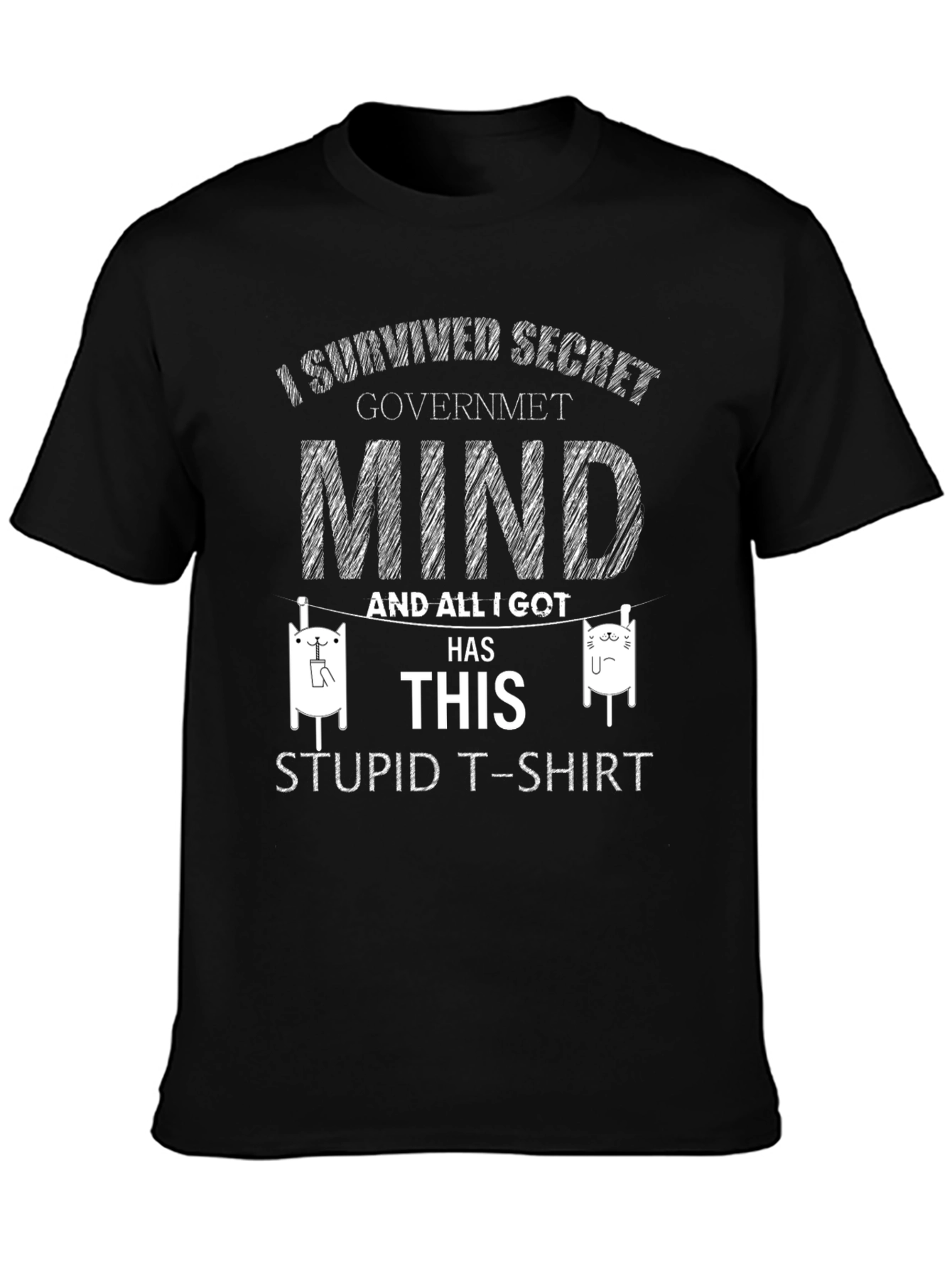 Secret Government Mind Survivor Novelty T-Shirt