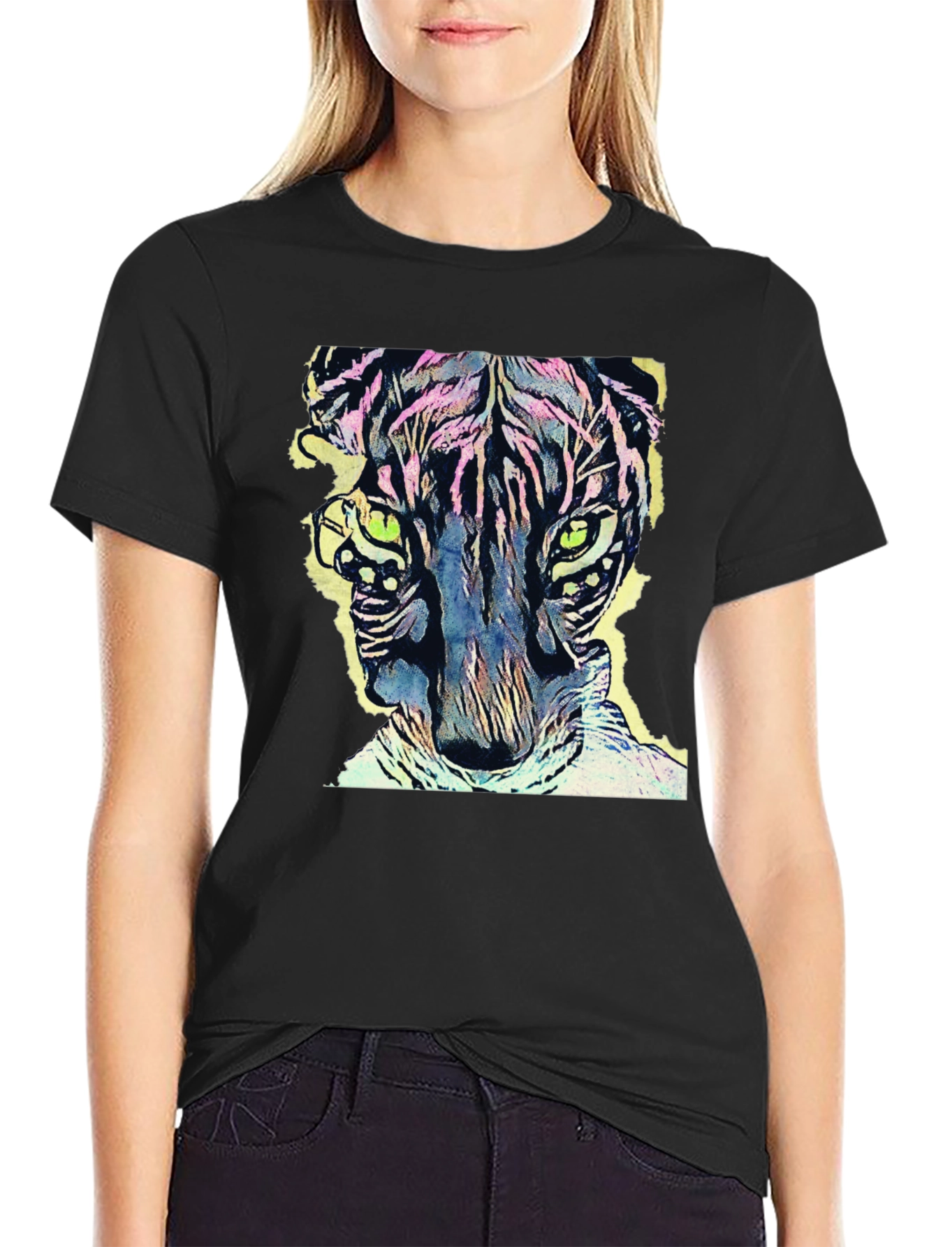 Vibrant Tiger Graphic Tee - Cool Animal Design