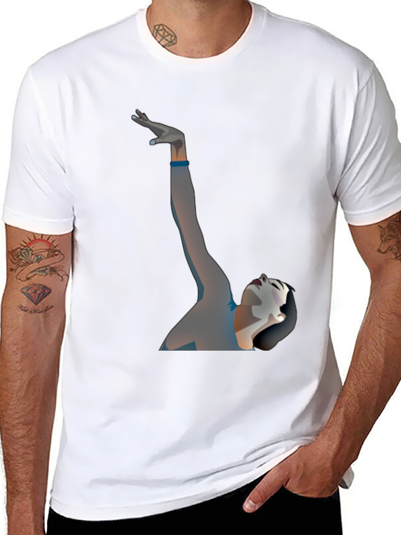 Mans Graphic T-Shirt - Dancer Design Casual Wear