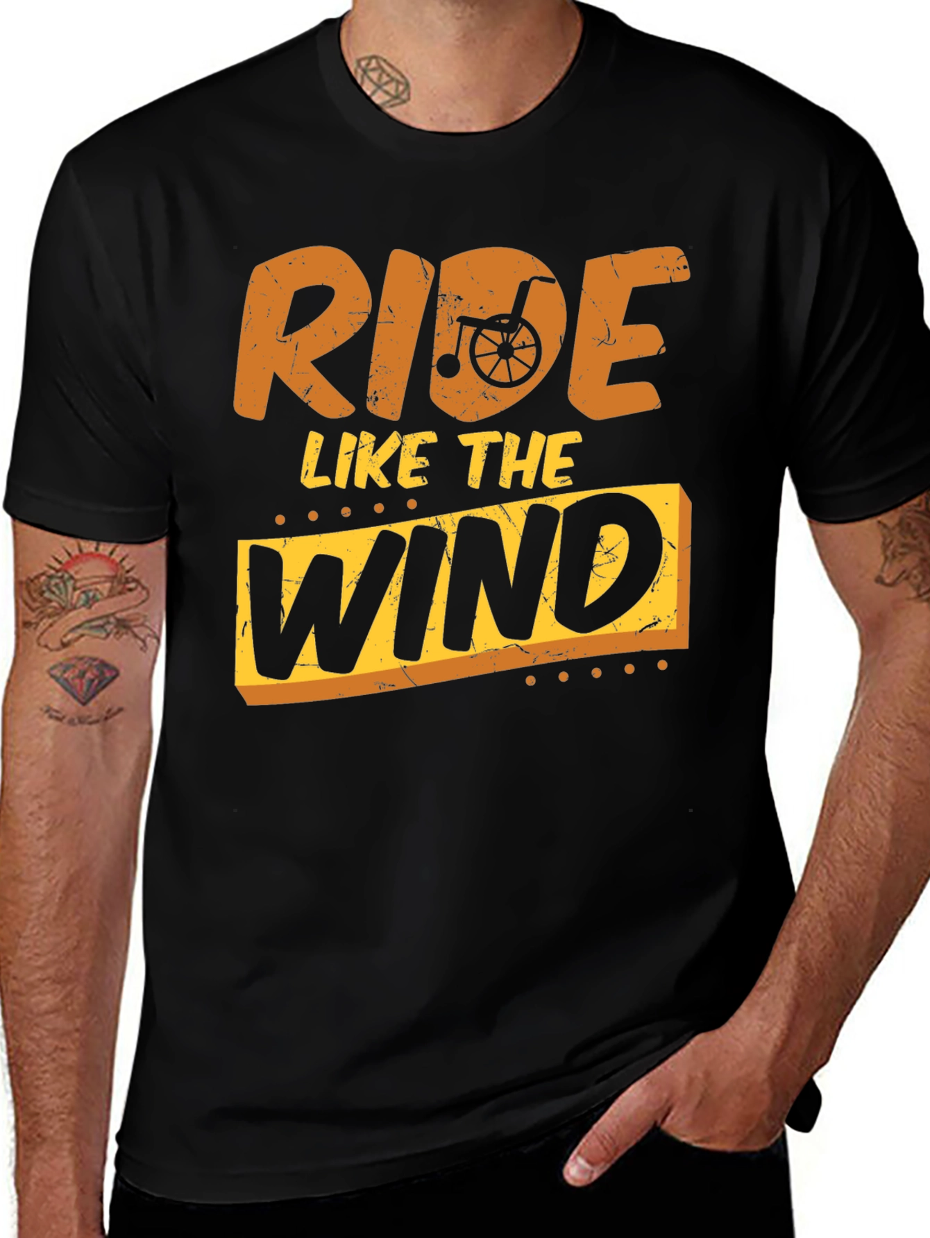 Ride Like The Wind Black Graphic T-Shirt