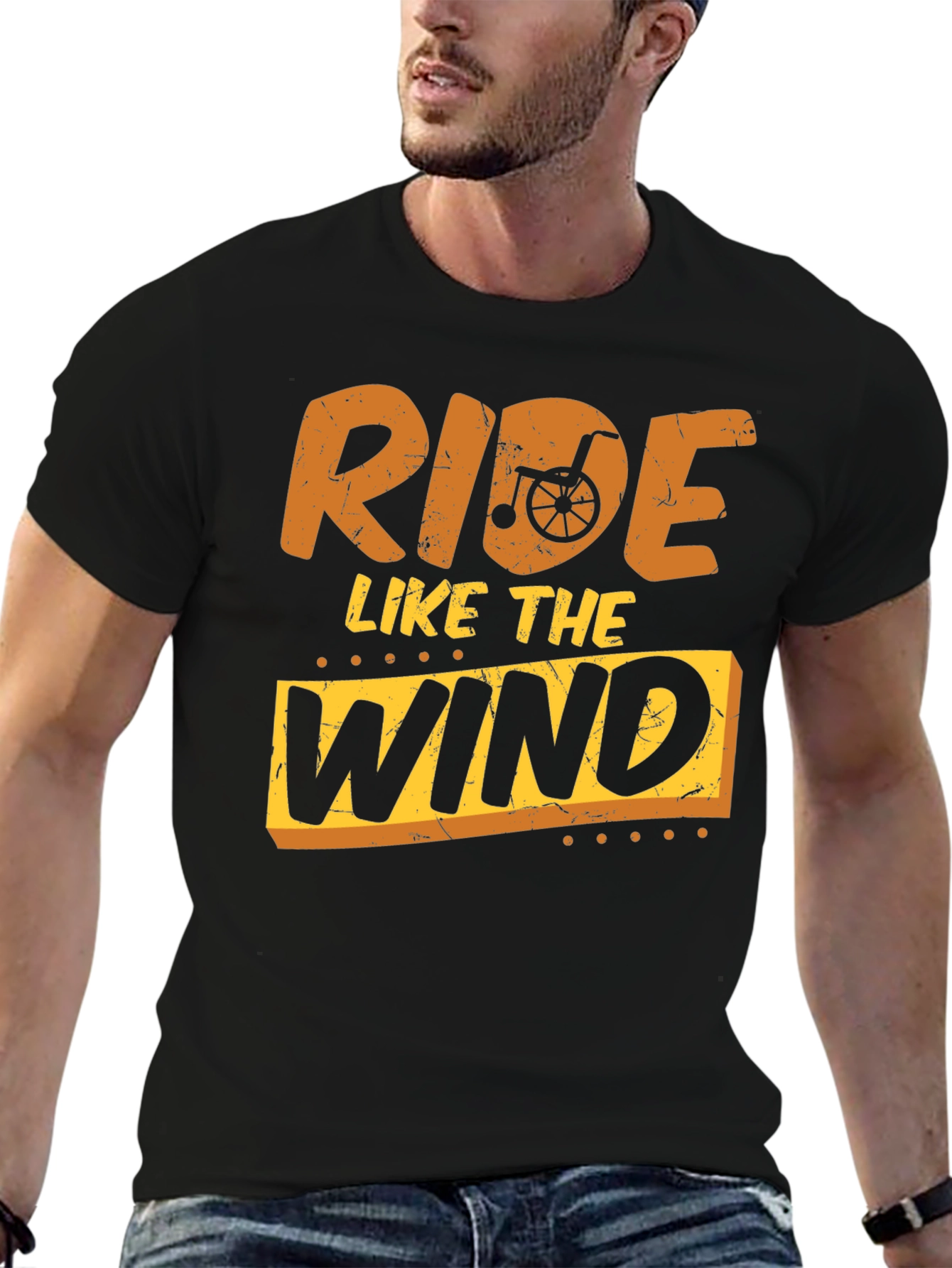 Ride Like The Wind Black Graphic T-Shirt