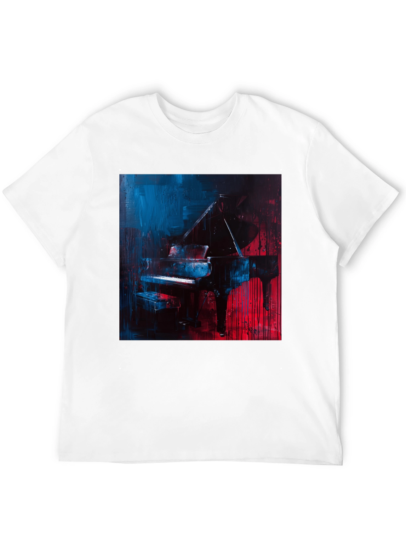 Piano Art T-Shirt: Stylish Musician Tee