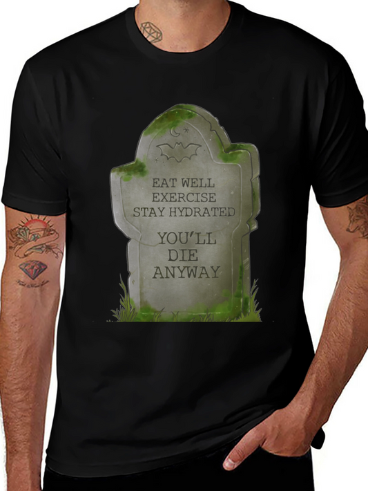Eat Well Tombstone Graphic T-Shirt