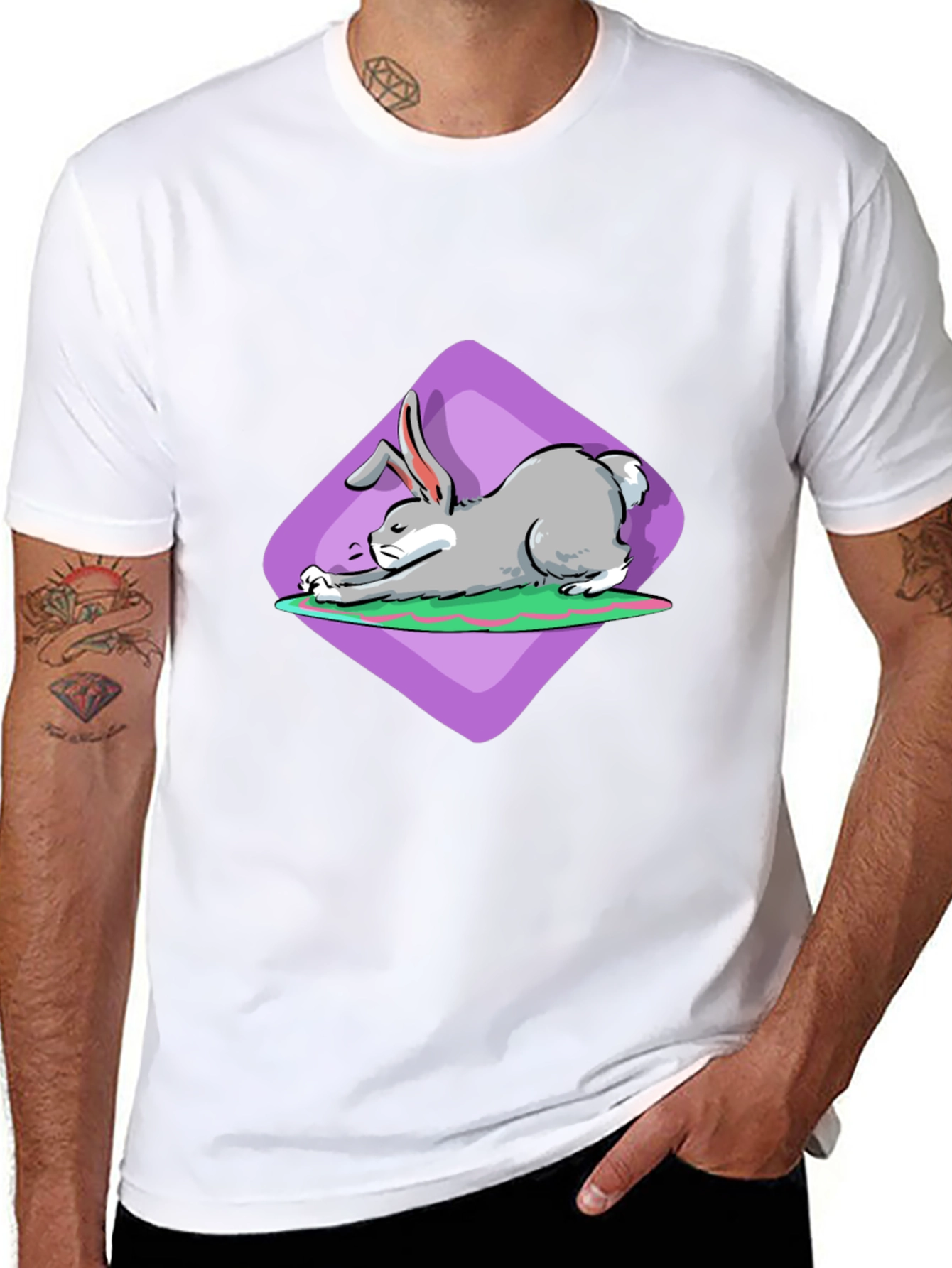 Rabbit Stretch T-Shirt - Unique Graphic Tee