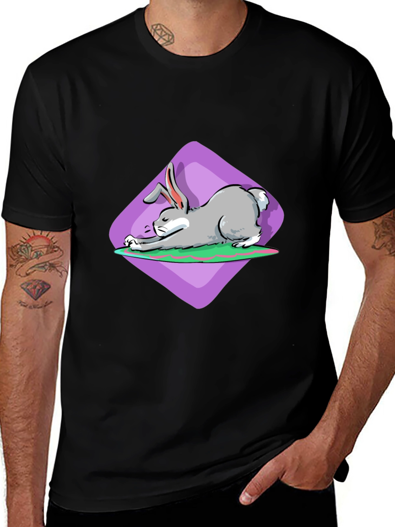 Rabbit Stretch T-Shirt - Unique Graphic Tee