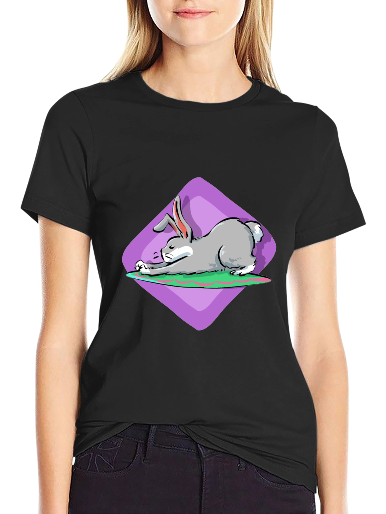 Rabbit Stretch T-Shirt - Unique Graphic Tee