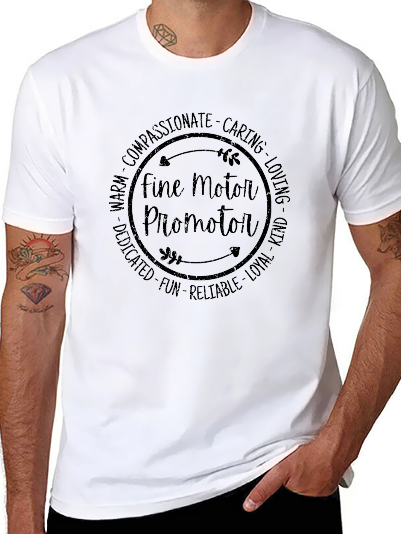 Fine Motor Promoter Black Graphic Tee