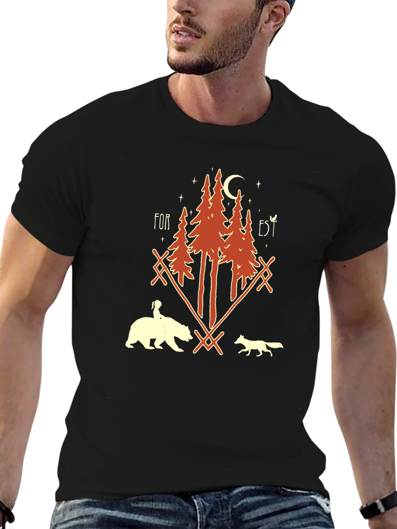 Forest Graphic Print T-Shirt - Unisex Nature Tee