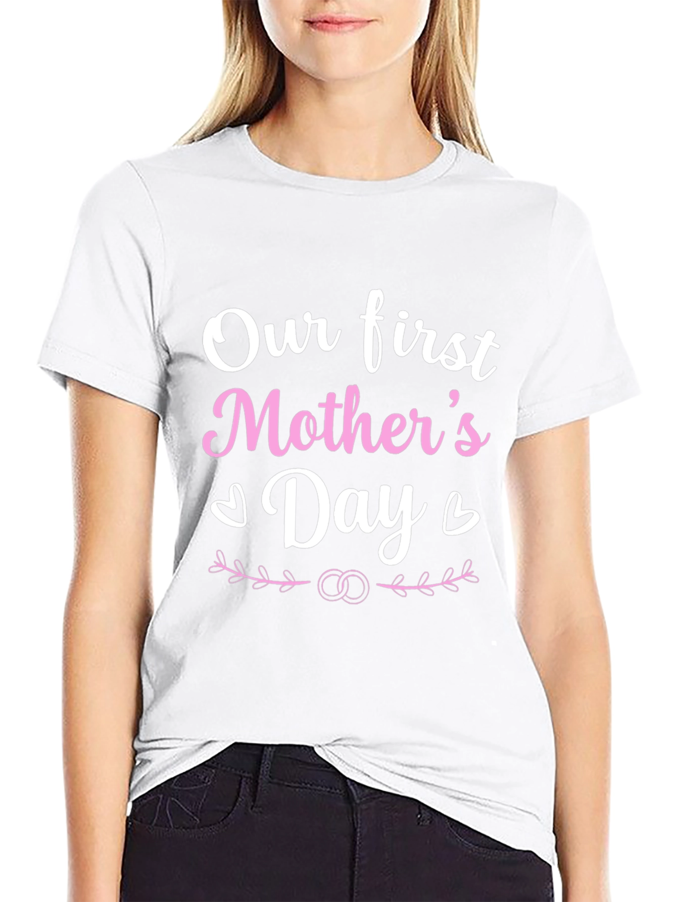 Our First Mothers Day T-Shirt - Black