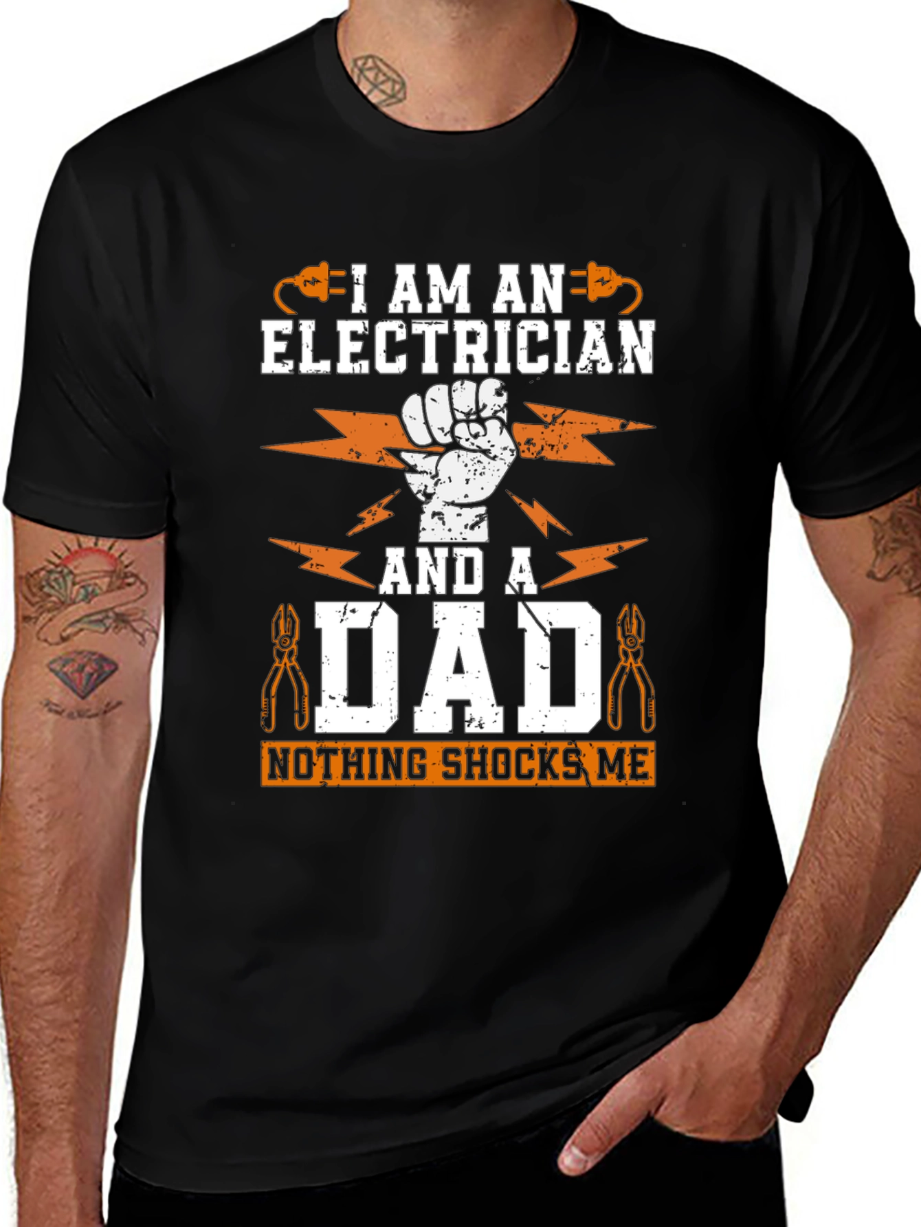 Electrician Dad T-Shirt - Nothing Shocks Me
