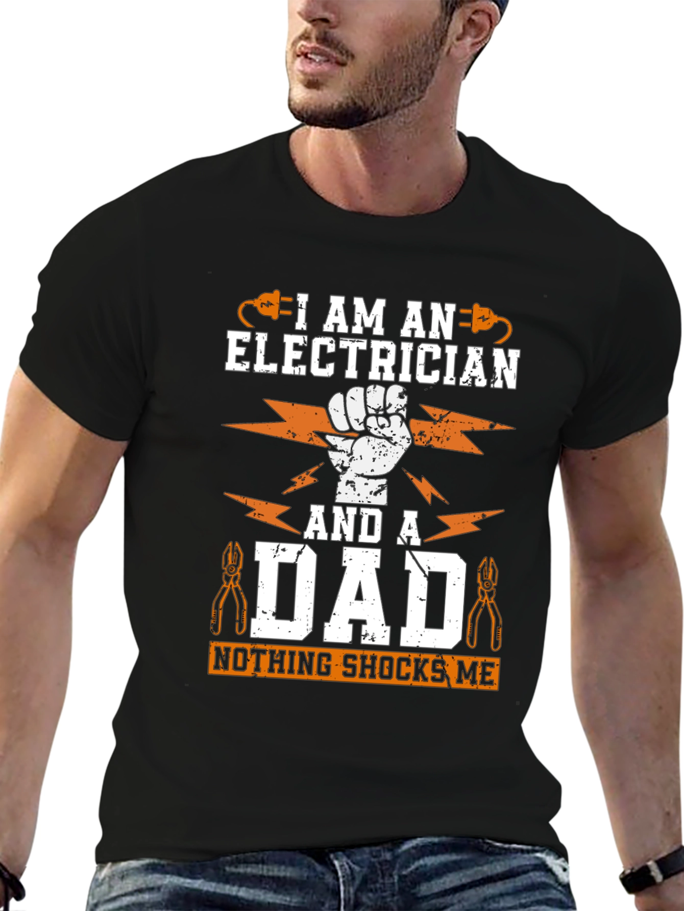 Electrician Dad T-Shirt - Nothing Shocks Me