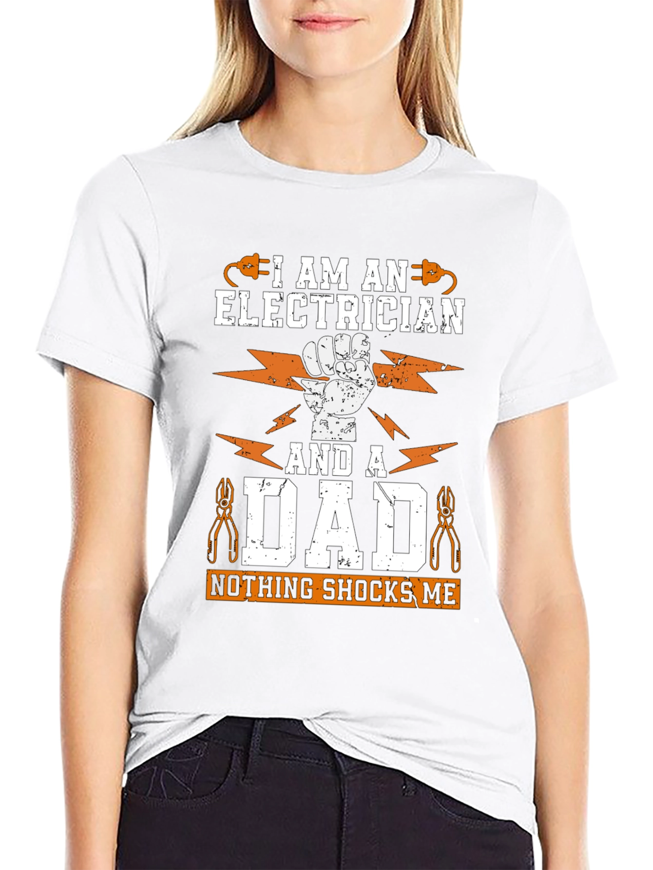 Electrician Dad T-Shirt - Nothing Shocks Me