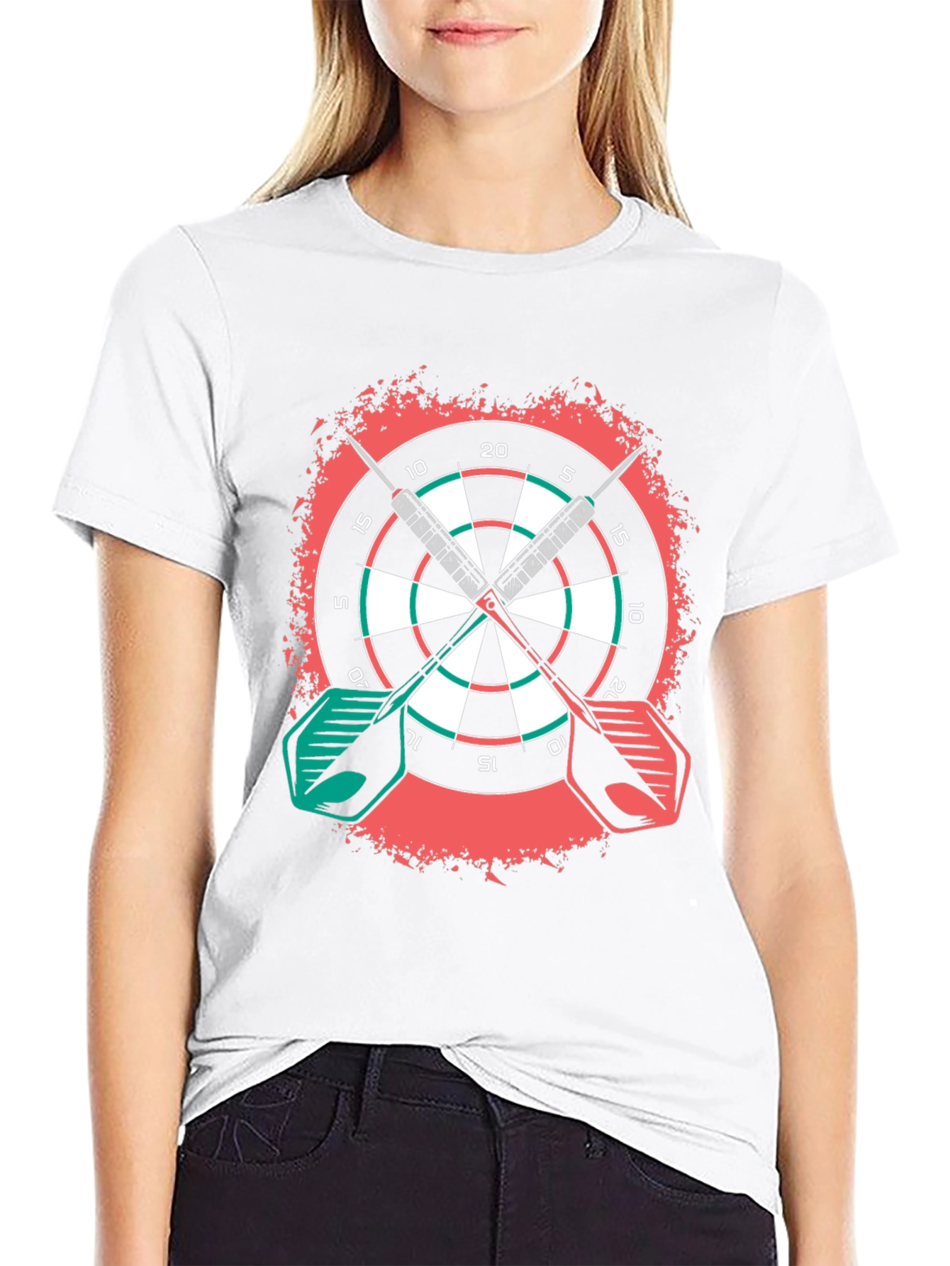 Dartboard Graphic Tee - Sporty Casual Wear